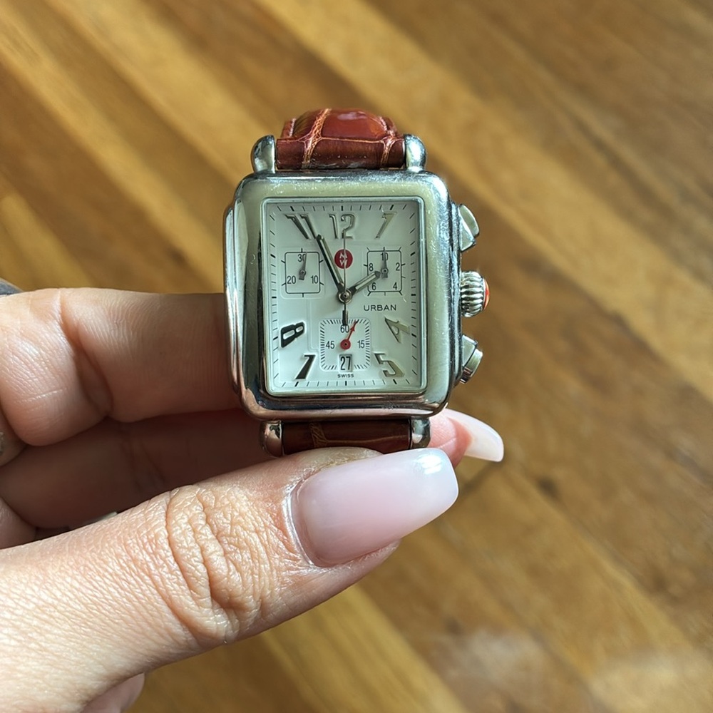 Michele Silver and Brown Women's Watch